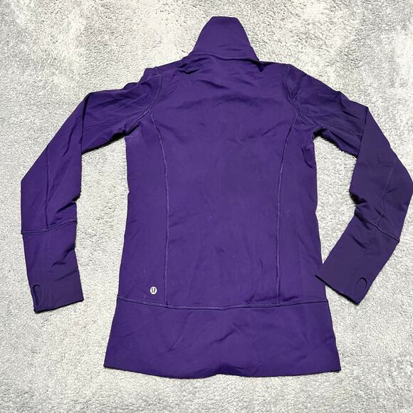 Lululemon In Stride Jacket Womens 4 Full Zip Purple Thumbholes ** - Picture 3 of 7